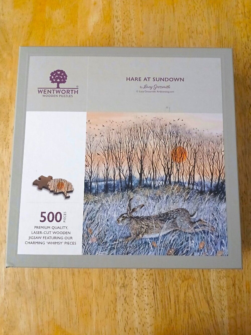 Wentworth "Hare at Sundown" Wooden Jigsaw Puzzle, 500 Pieces
